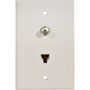 301-234WH - 4 cUL Tele/TV Wall Plate