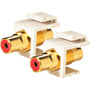 310-461WH - RCA Jack-To-Jack Keystone - Red Band
