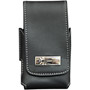 CLP113V3B - Universal Vertical Slim Leather Pouch with White Stitching