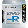 DVD-R16X/10 - 16x DVD-R Write Once Spindle with Hang Tab