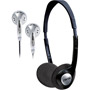 JHP31 - Lightweight Heavy Bass Digital  Headphone and Digital Stereo Earbud Combo