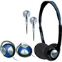 JHP900 - Portable Headphone/Ear-Clip Headphone/Earphone Combo Pack