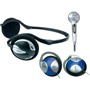 JHP910 - Portable Behind-The-Neck Headphones/Ear-Clip Headphone/Earbud Combo Pack
