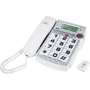 JTP551-WHT - Corded Big Button Telephone with Caller ID and Wireless Emergency Remote Control