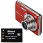 KIT EX-S770RED/770239 - 7.2 MegaPixel Digital Camera with 3x Optical Zoom and 2.8'' LCD