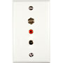PH62075 - RG59 and Stereo Audio Wall Plate