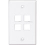 R27-41080-4EP - 4-Port QuickPort Wallplate