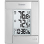 RMR-382A-SILVER - Wireless Indoor/Outdoor Thermometer with Atomic Clock