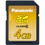 RP-SDV04GU1K - 4GB SD High Capacity (SDHC) Memory Card Class 6