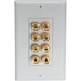 SC-8W - 8 Position Speaker Connector Wall Plates