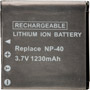 UL-CNP40 - Casio NP40DBA Eq. Digital Camera Battery
