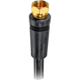 VH606 - RG6 Digital Coaxial Cable with Gold-Plated F Connectors (Black)