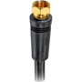 VH612 - RG6 Digital Coaxial Cable with Gold-Plated F Connectors (Black)