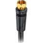 VHB6111X - RG6 Digital Coaxial Cable with Gold-Plated F Connectors (Black)