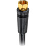 VHB655X - RG6 Digital Coaxial Cable with Gold-Plated F Connectors (Black)