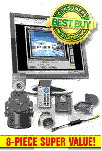 PlanetCam Pan & Tilt PC/Internet Motion-Activated 8-piece System 