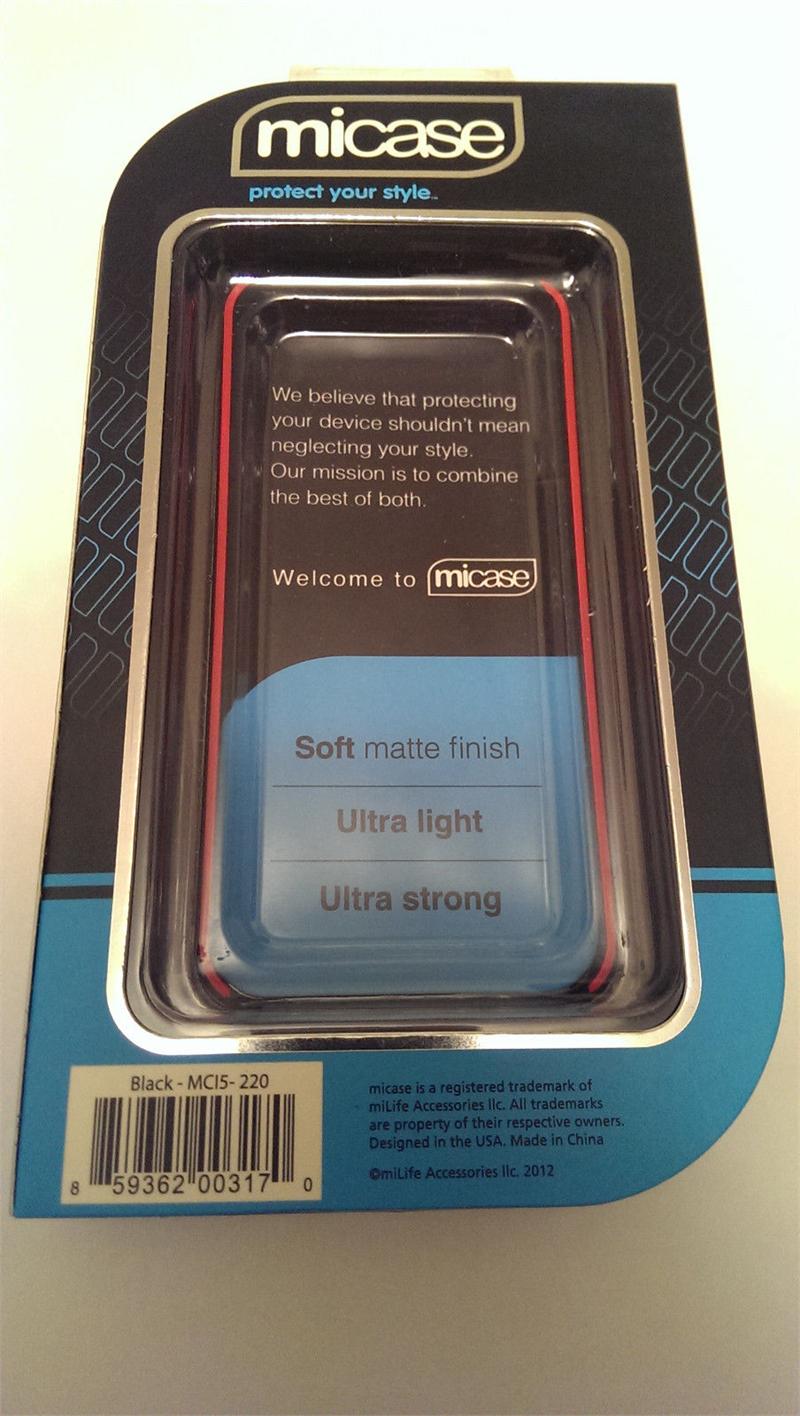 MiCase Mci5220 SNUGGER Ultra thin Bumper Case Cover Apple iPhone 5 Black
