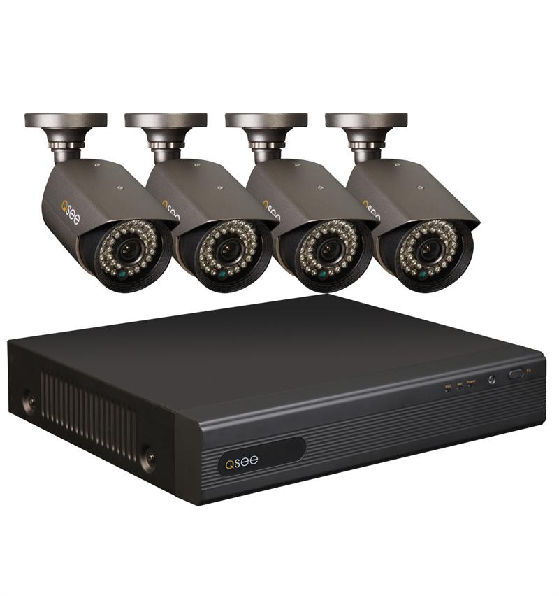Qsee QT2284D31 8 CH. Real Time CIF / D1 DVR (4) 700 TVL Bullet