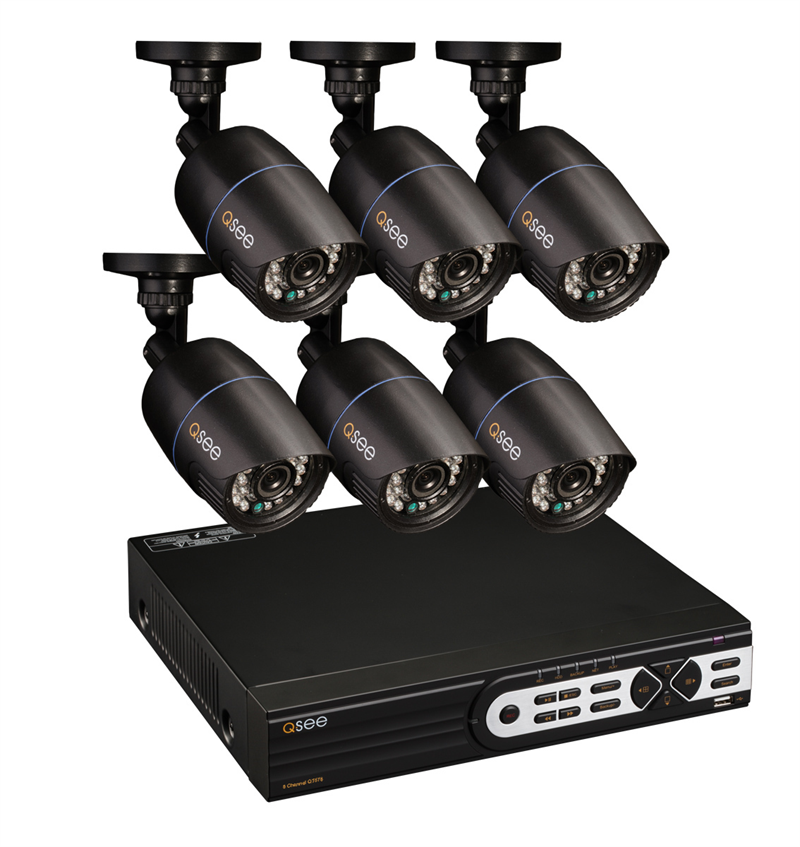 Qsee QT5786E31 8 Channel 960H RealTime DVR Security System 1TB HDD 6 960H Bullet Cameras