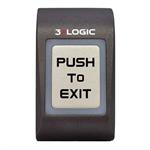 3XLOGIC INC R-MEXIT-CHAR Mini Metal Surface Mount EXIT Device Sensitive Button