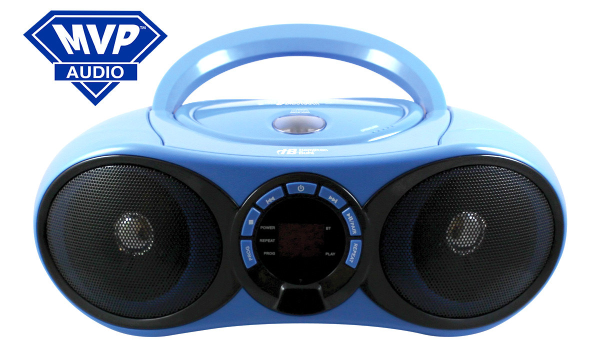 HamiltonBuhl HB100BT2 AudioMVP Boombox CD/FM Media Player with Bluetooth Receiver