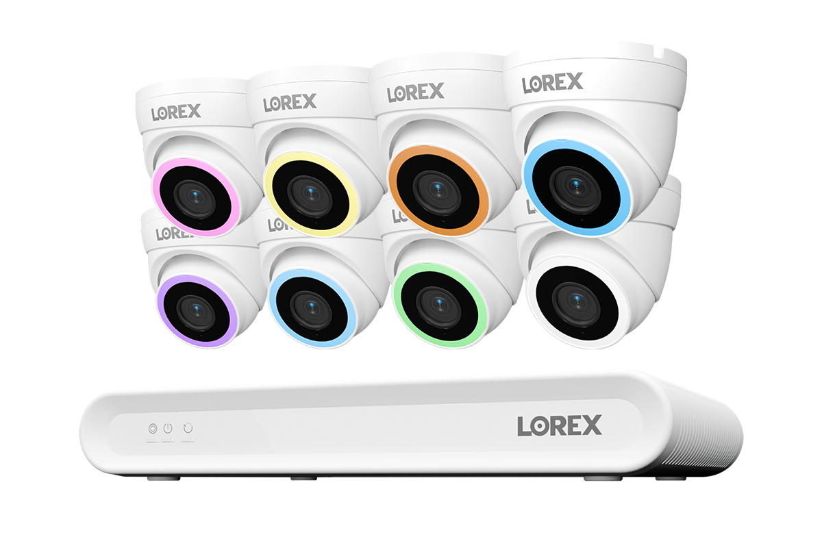 Lorex Connect V Series 4K 8-Channel 1TB NVR System with 8 V5 4K PoE Turret Cameras (CN502V5-TW8-8CH1T)